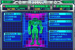 Screenshot of Metroid Fusion